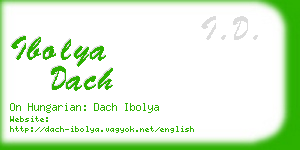 ibolya dach business card